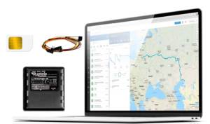 GPS-Tracker-Fahrzeuge aller art+Kabelbaum,inkl. SIM-Karte+Flottenmanagement-Plattform-Abo-12-Monate