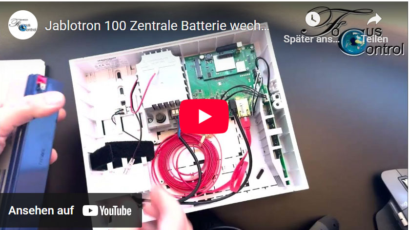Jablotron 100 Zentrale: Batterie wechseln – Schritt für Schritt